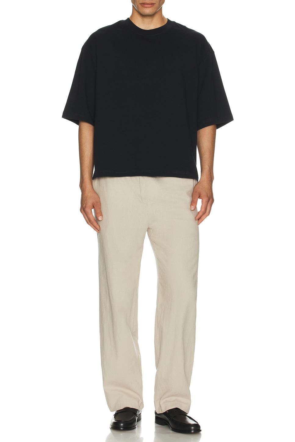 

Укороченная футболка оверсайз Wao, Black