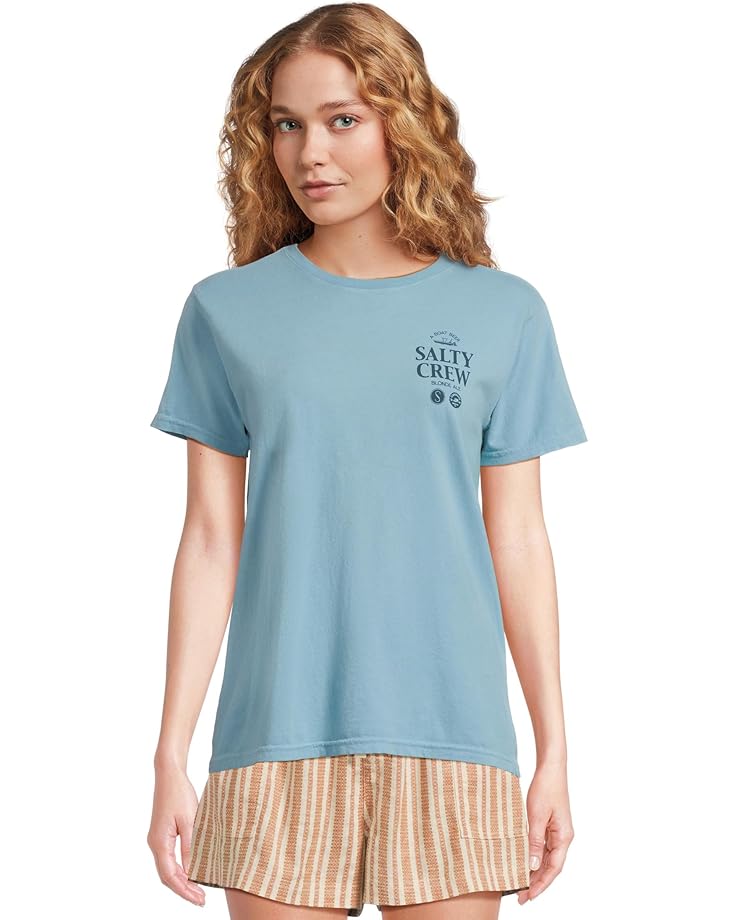 

Футболка Salty Crew Sip And Sea Boyfriend Tee, цвет Lagoon Blue