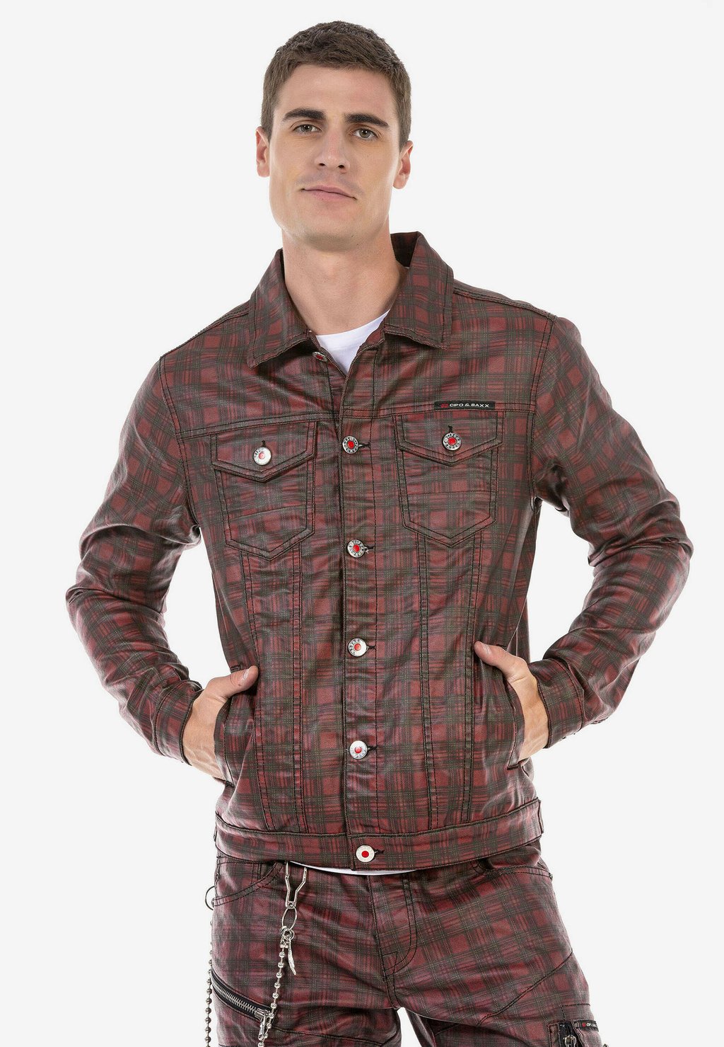 

Куртка из искусственной кожи Cipo & Baxx, красный