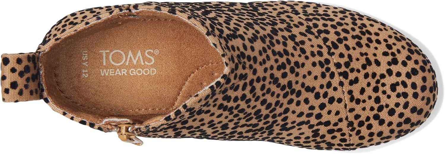 TOMS Girl's, Clare Boot - Little Kid & Big Kid, Toffee Flocked Mini Cheetah — фото 2