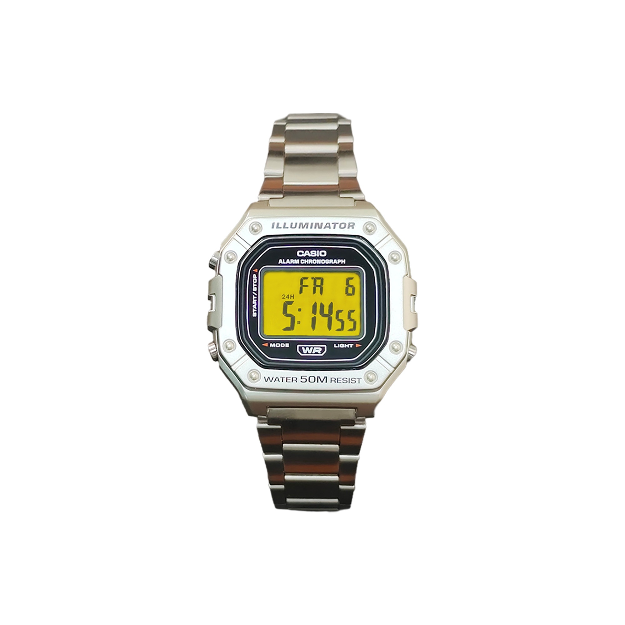 

CASIO Часы G Shock W 218HD 1A, Silver Yellow Watch Glass