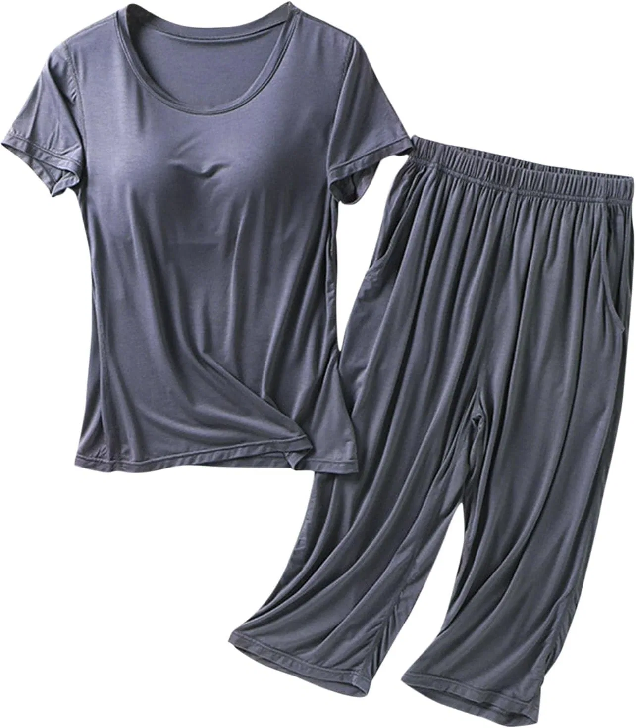 Пижамный комплект, мягкий модал, B-dark Gray
