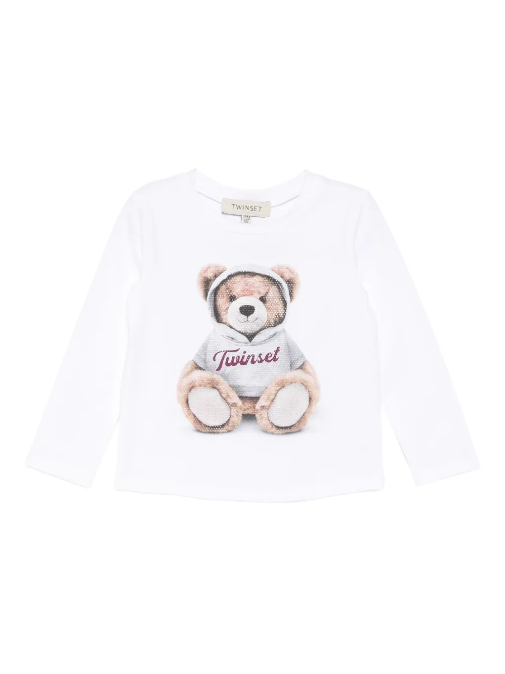 

Футболка с принтом Teddy Twinset Kids, белый