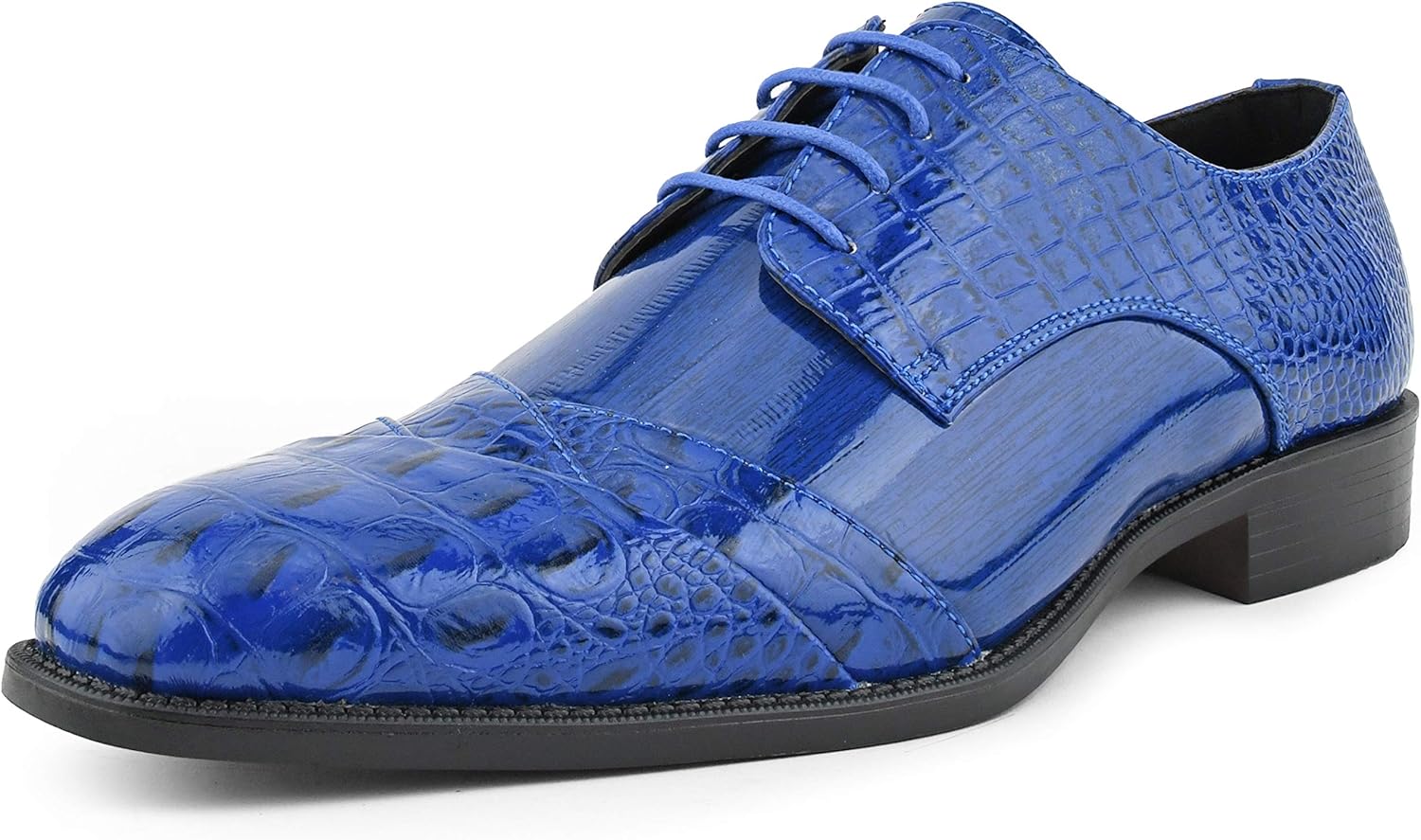 

Туфли-оксфорды с мыском для мужчин, мужские классические туфли с принтом под крокодиловую кожу, оксфорды с крокодиловой кожей Bolano, Royal