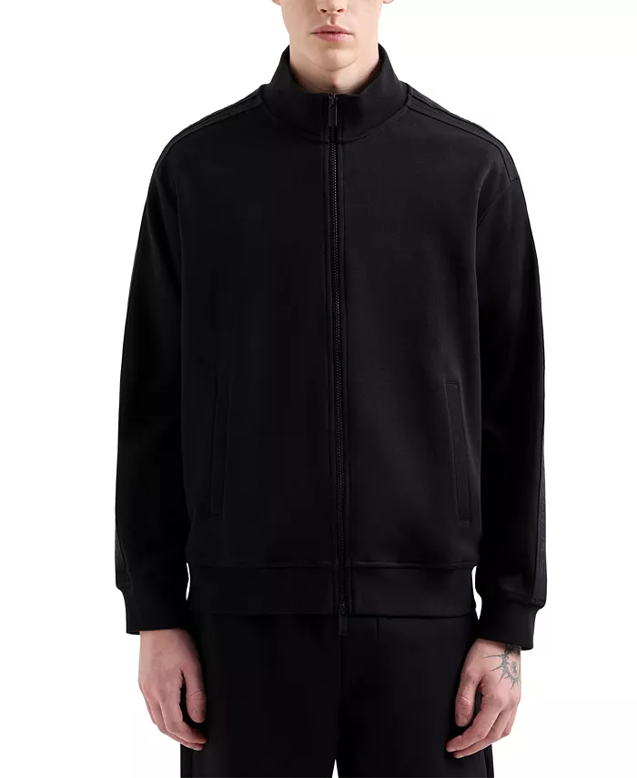 

Мужская классическая куртка с логотипом и молнией на всю длину A|X Armani Exchange, черный