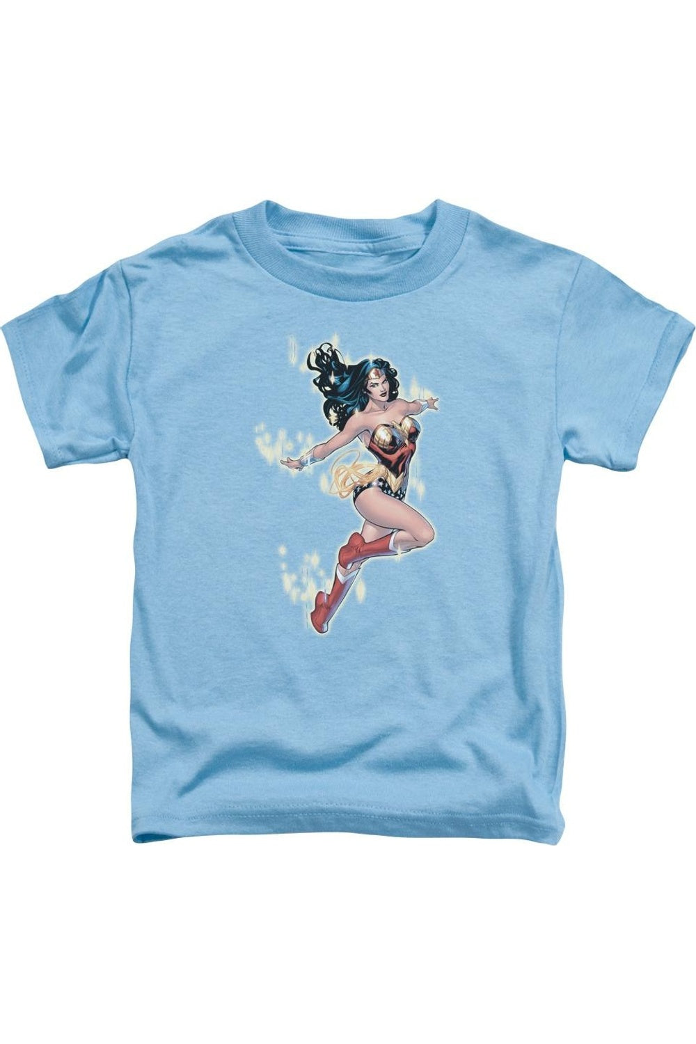 

Футболка для малышей с коротким рукавом "Лига справедливости Америки" - Чудо-женщина Gildan, синий