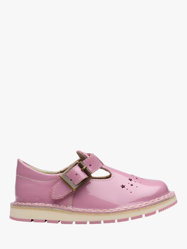 

Детские кроссовки joyful skip t-bar для малышей Clarks, цвет Pink Patent
