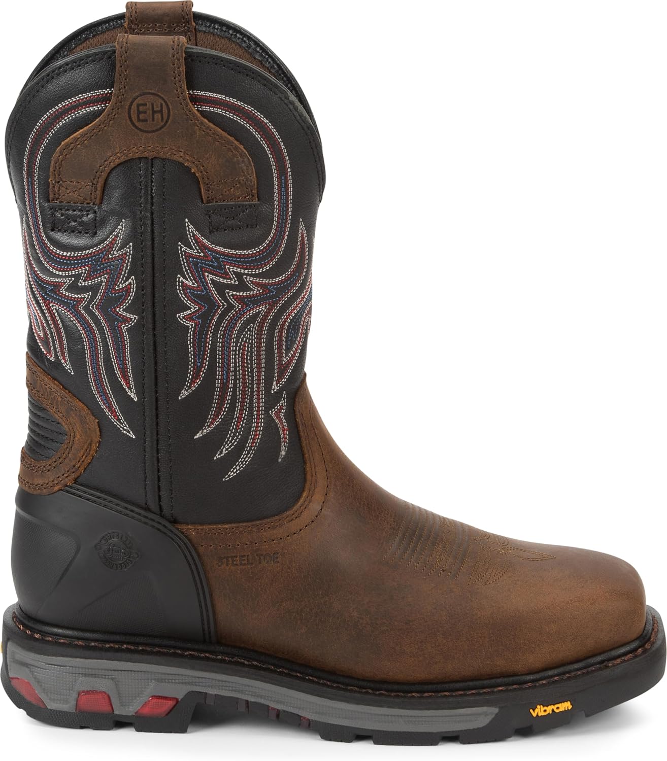 Мужские ботинки Justin Tanker 11 с стальным носком, соответствующие стандартам EH и ASTM F2413, устойчивые к маслу и скольжению, верх из высококачественной натуральной кожи, Walnut — фото 3