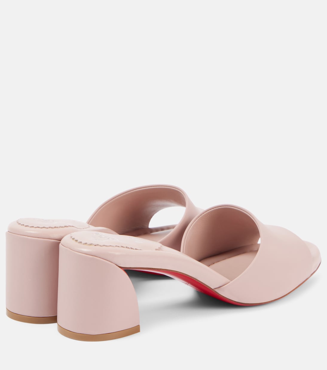Кожаные мюли Jane 55 Christian Louboutin, Vintage Rose/Lin Vintage Rose — фото 2