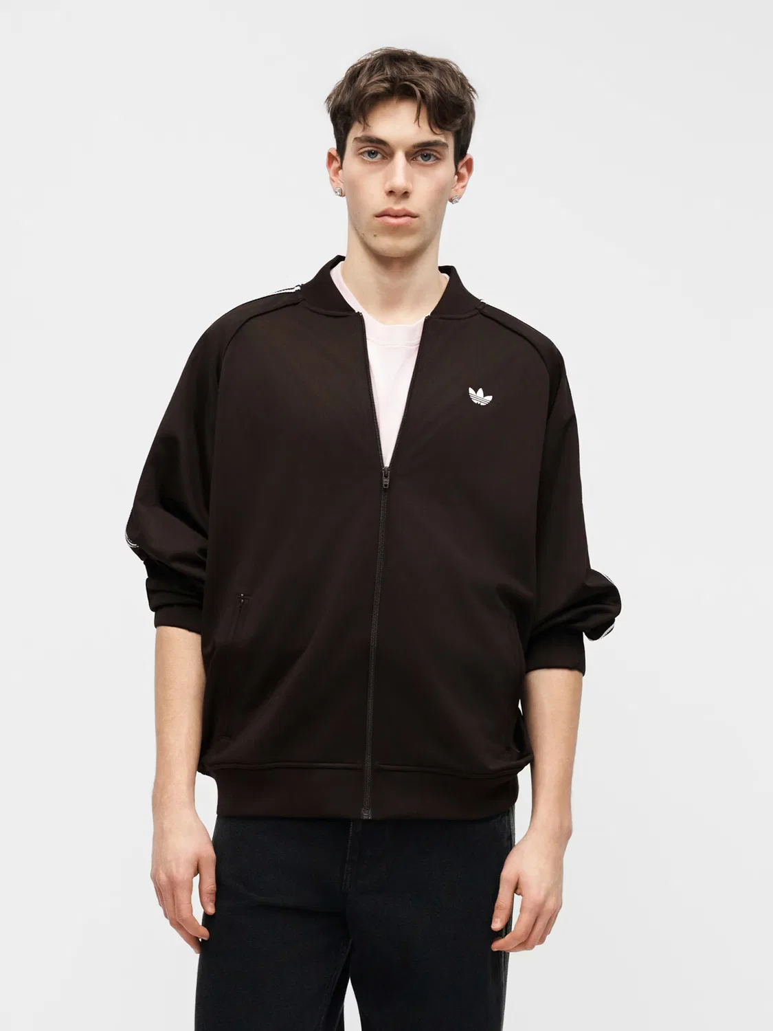 Куртка Adidas Originals Between-Season Jacket Britcore Superstar темно-коричневого цвета — фото 2