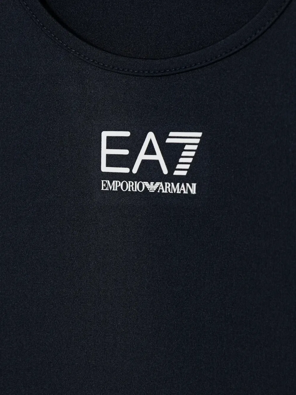 Майка с логотипом Ea7 Emporio Armani, синий — фото 3