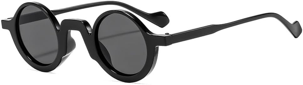 

Ретро маленькие круглые панк-солнцезащитные очки для женщин, модные сине-зеленые оттенки, защита от УФ-излучения UV400, трендовые мужские солнцезащитные очки с леопардовым принтом HYYZZC, Black Grey