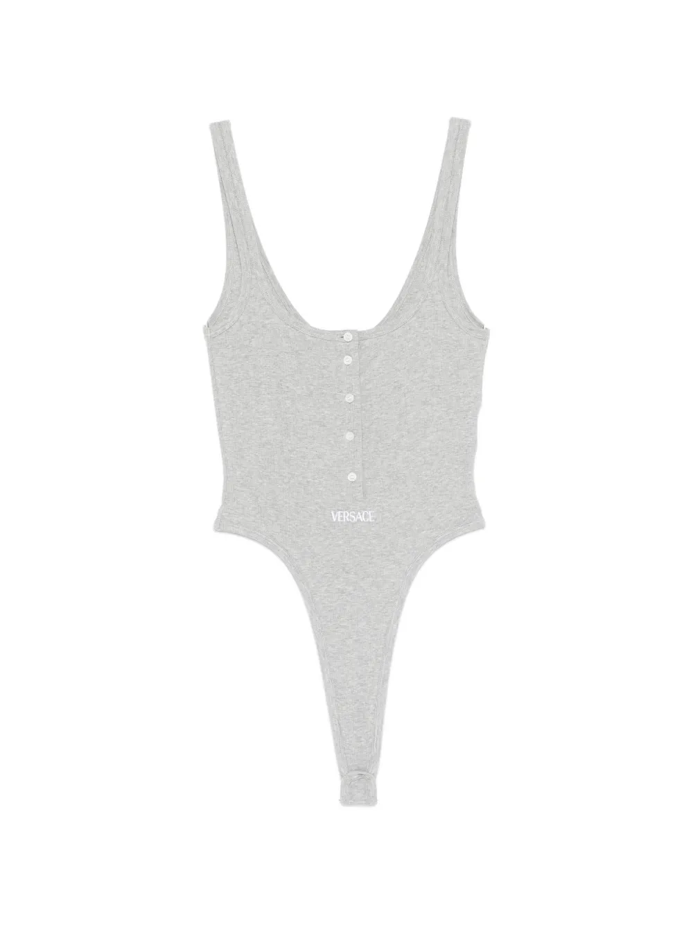 

Боди с логотипом и пуговицами Versace, серый