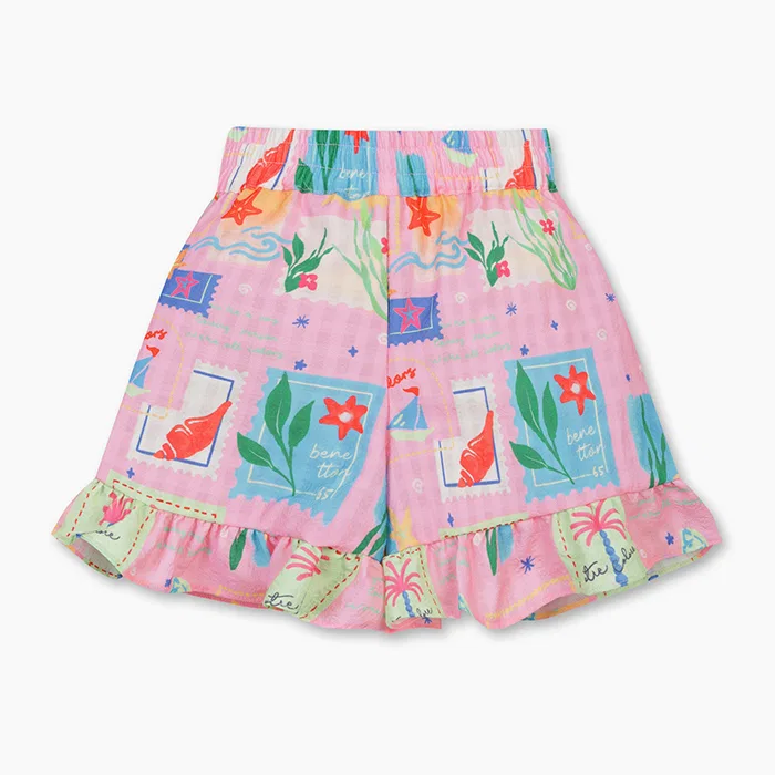 Детские шорты Multi Play розовые от Benetton Kids — фото 2