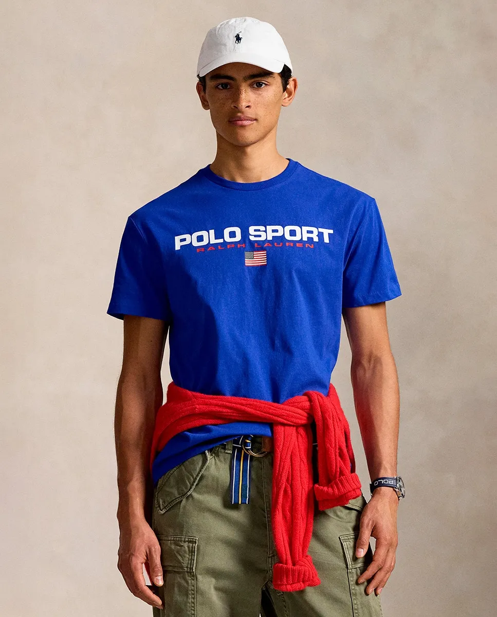 

Мужская хлопковая футболка Polo Sport Polo Ralph Lauren, синий
