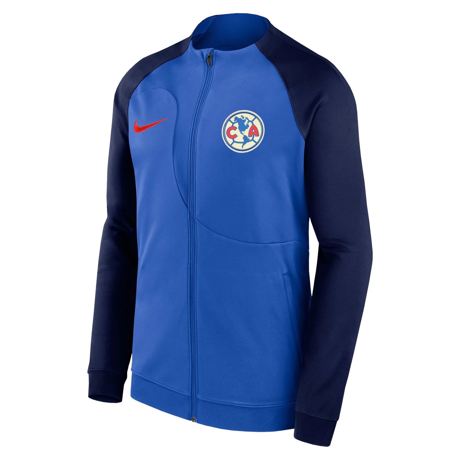 

Молодежная куртка Nike Blue Club America 2023/24 Academy Pro Anthem Raglan Performance с молнией во всю длину Nike