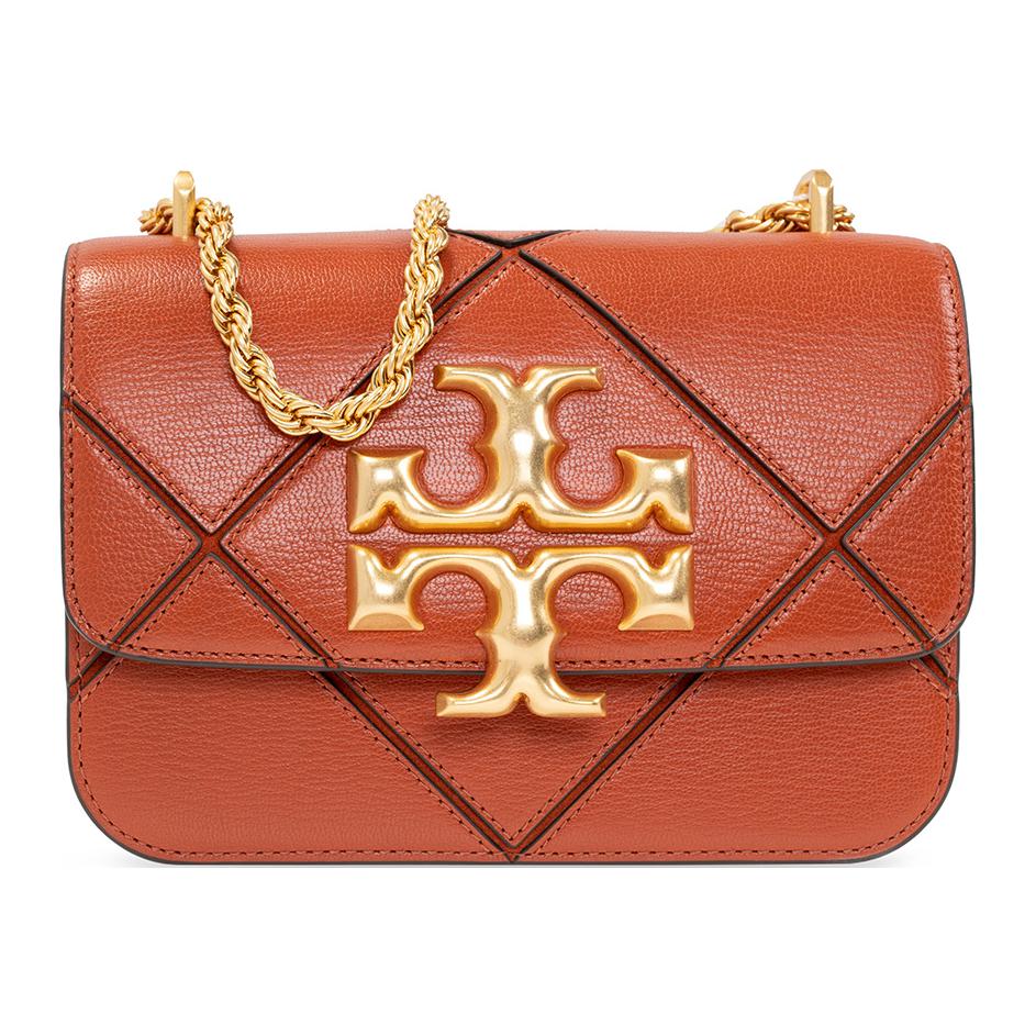

TORY BURCH Сумка через плечо Eleanor из кожи, небольшого размера, женская, цвета Wealth Orange & Havana Red