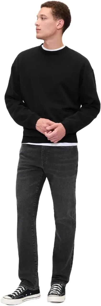 Джинсы прямые GAP, вымытый черный