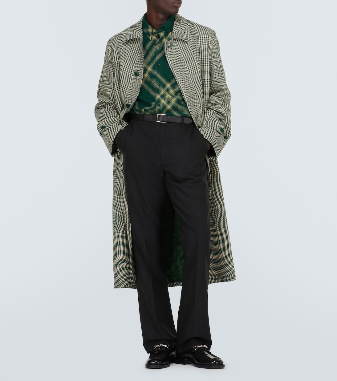 Рубашка Burberry шерстяная в клетку Primrose Ip Check — фото 2