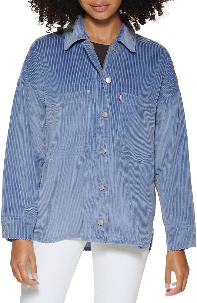 Женская куртка-рубашка Levi's Bull из хлопкового твила (стандартные и большие размеры), Country Blue — фото 2