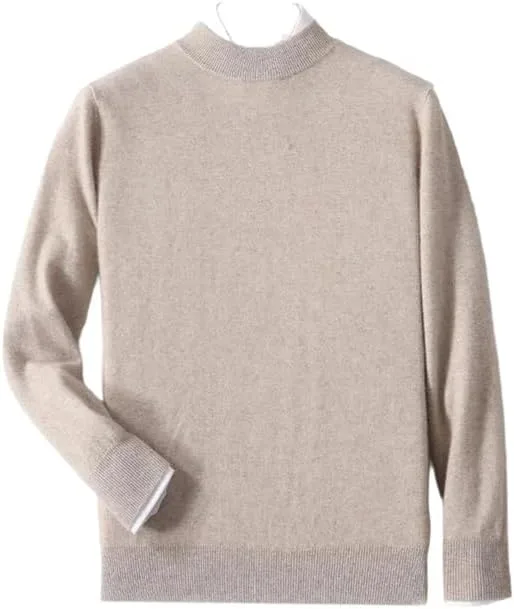 

Мужской пуловер из 100% мериносовой шерсти с полувысоким воротником