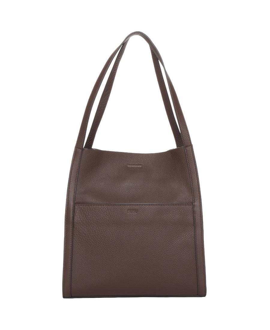 

Рабочая сумка-тоут из зернистой кожи, повседневная сумка через плечо из зернистой кожи SUSU, Chocolate brown/espresso