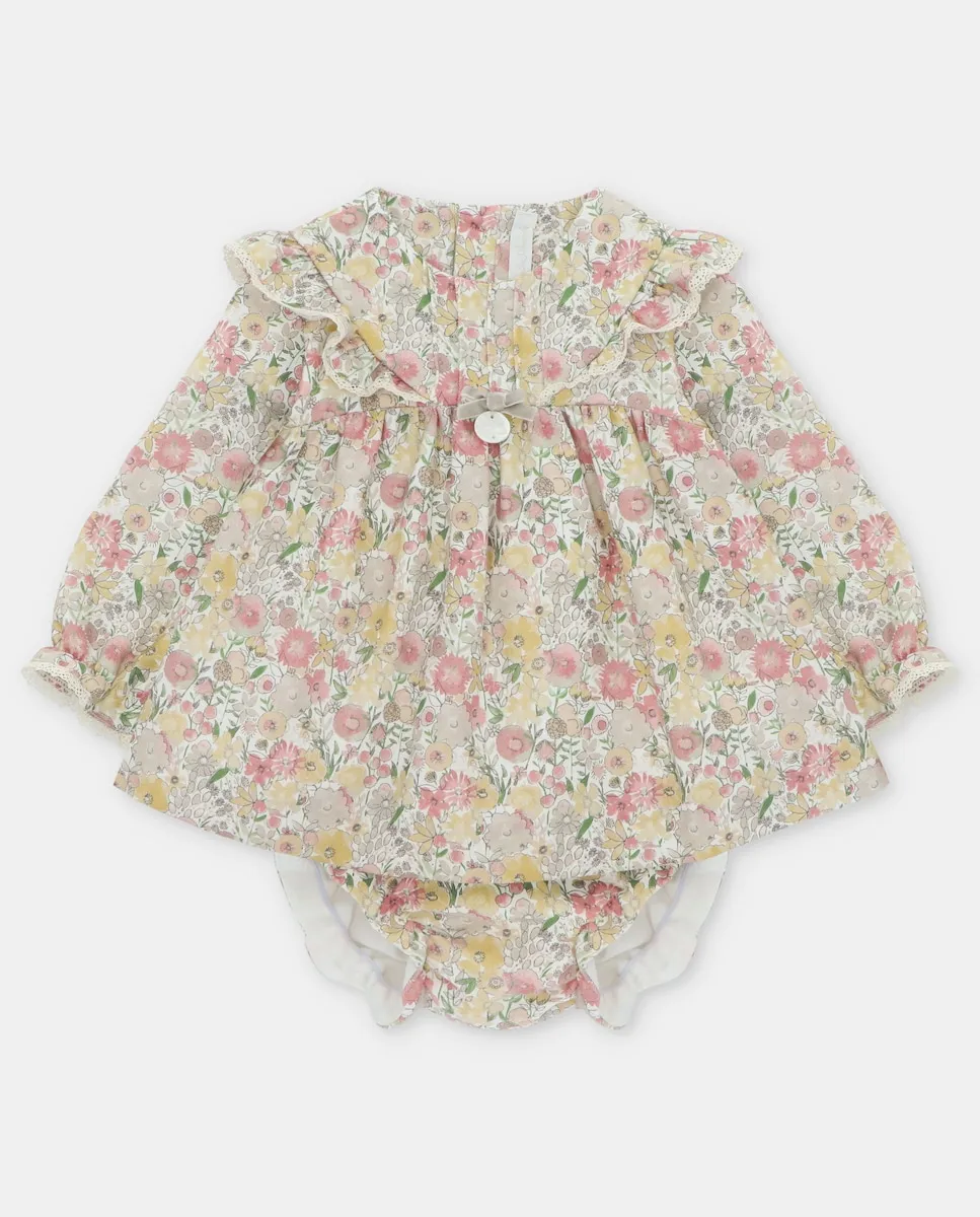 

Набор для малыша платье и покрывало для подгузника с цветочным принтом песочного цвета Martín Aranda, светло-коричневый