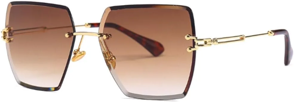 

Классические женские солнцезащитные очки MUTYNE без оправы, квадратной формы, с градиентным переходом цвета и защитой от УФ-излучения UV400, Tea Gradient