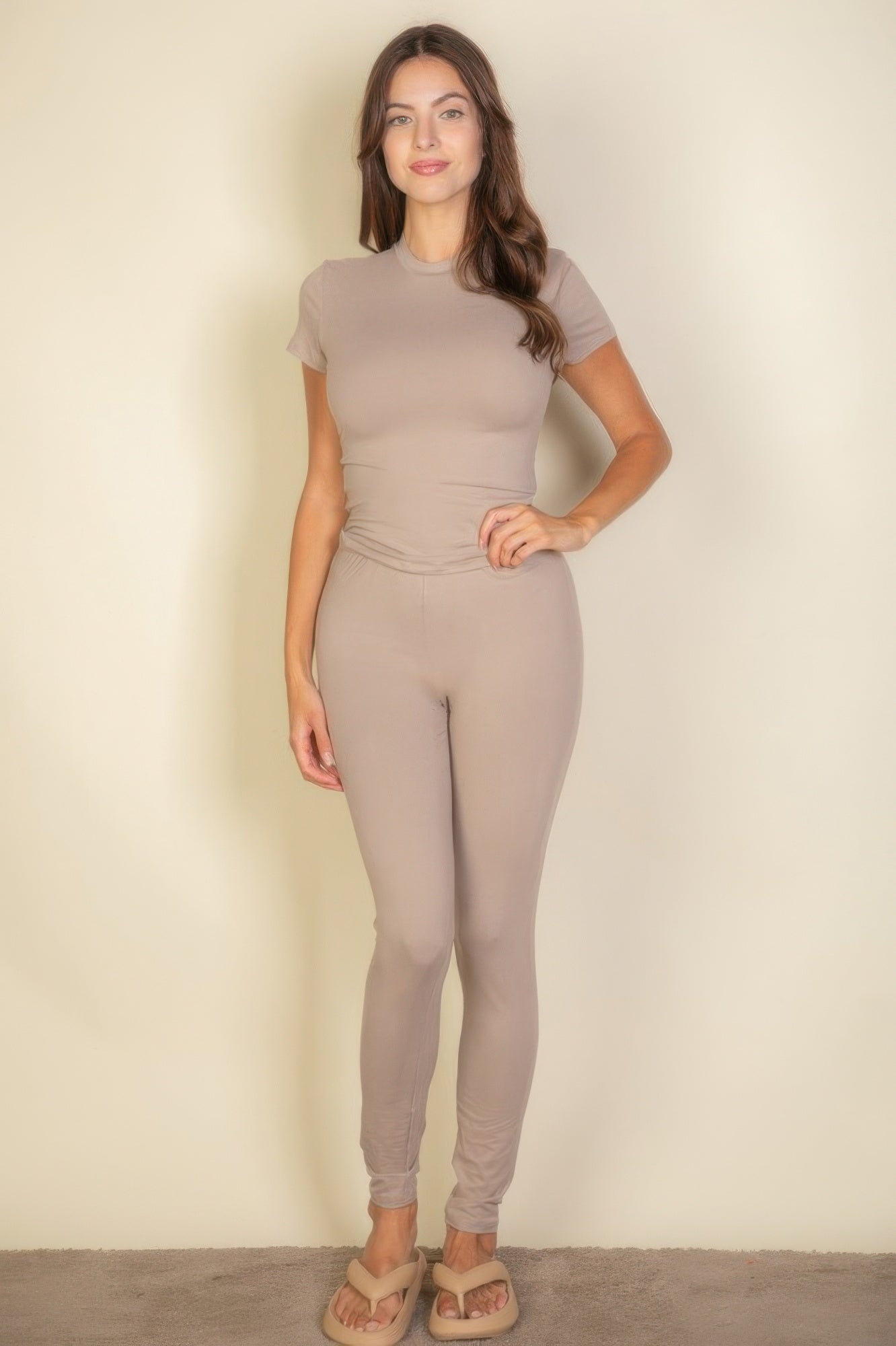 

Футболка с коротким рукавом и круглым вырезом TRUEDAMES, Taupe