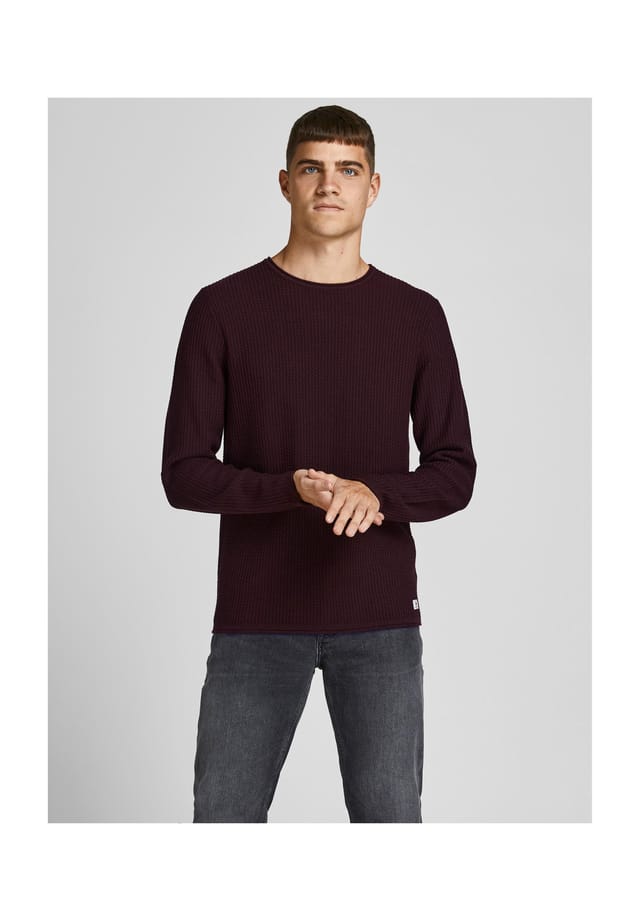 

Carlos пуловер r-образный вырез вязаный свитер Jack & Jones, красный