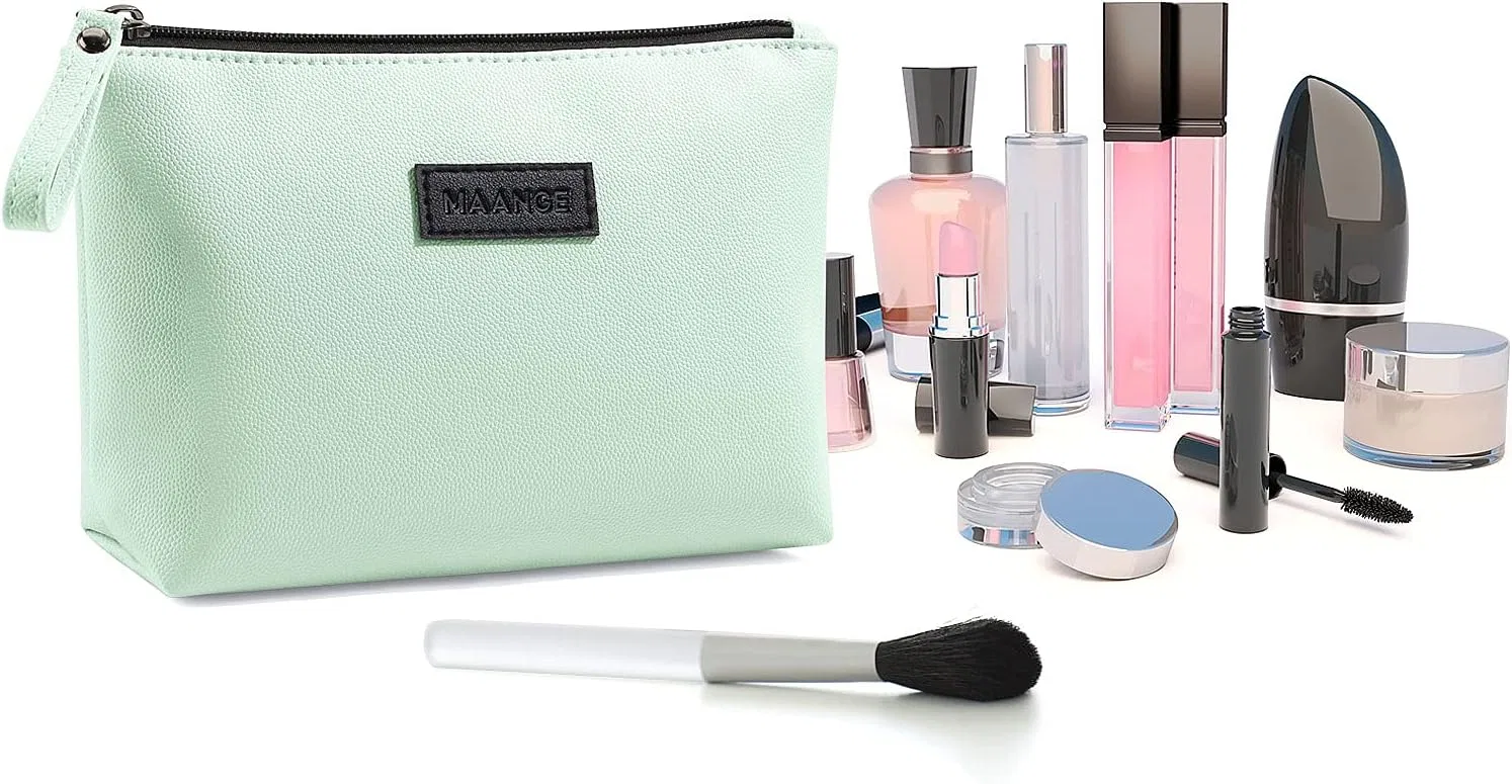 Маленькая косметичка из искусственной кожи от MAANGE Maange, Green + Blue — фото 3