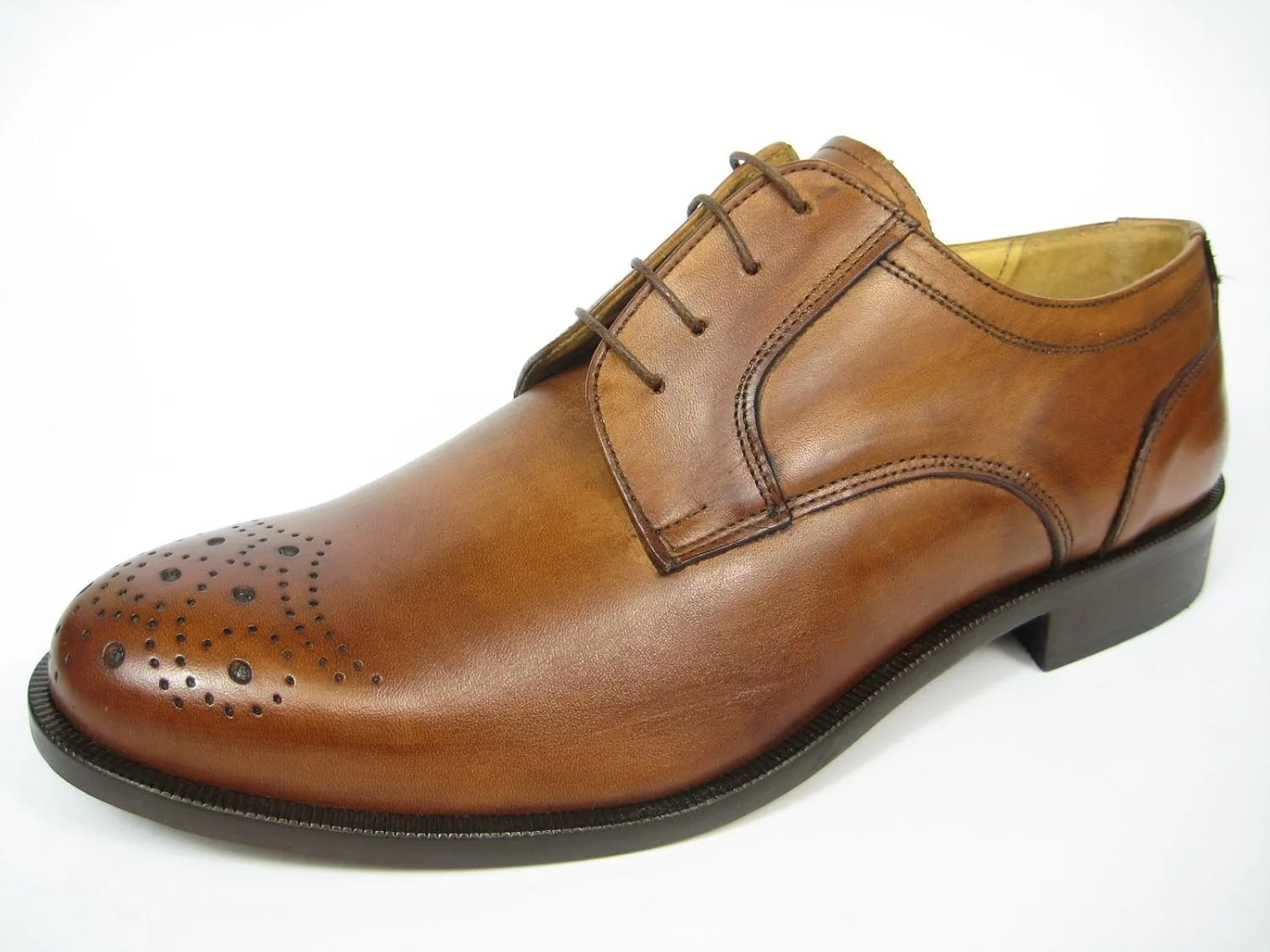 Мужские кожаные туфли Giorgio Scarpe в стиле Дерби, коричневый — фото 2