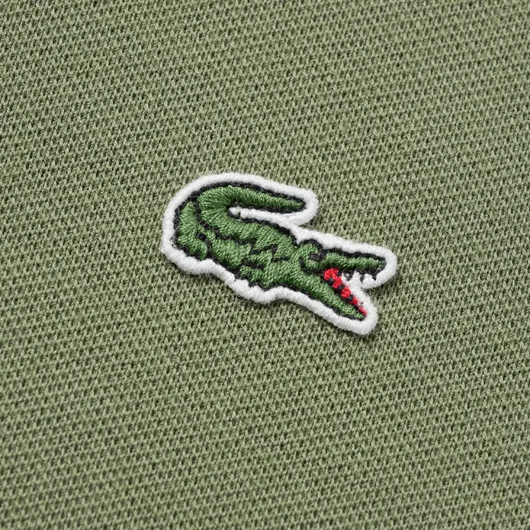 LACOSTE SS25 Футболка-поло мужская BMY/хаки грин — фото 4