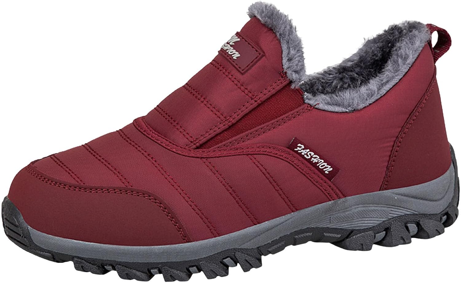 

Мужские и женские зимние ботинки, утепленные флисом, слипоны на щиколотку, легкие ботинки с меховой подкладкой, модные спортивные ходовые туфли Generic, красный