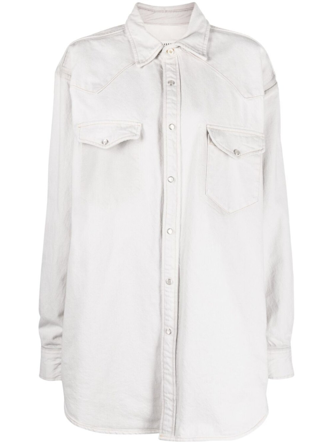 

Maison Margiela джинсовая рубашка Selvedge, серый