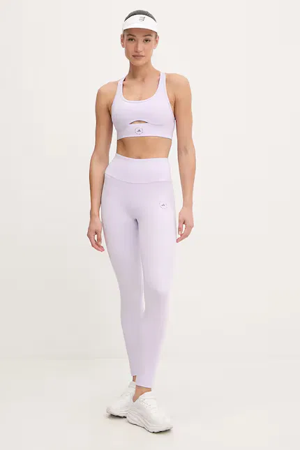 Спортивный бюстгальтер со средней поддержкой Adidas by Stella McCartney, фиолетовый — фото 2