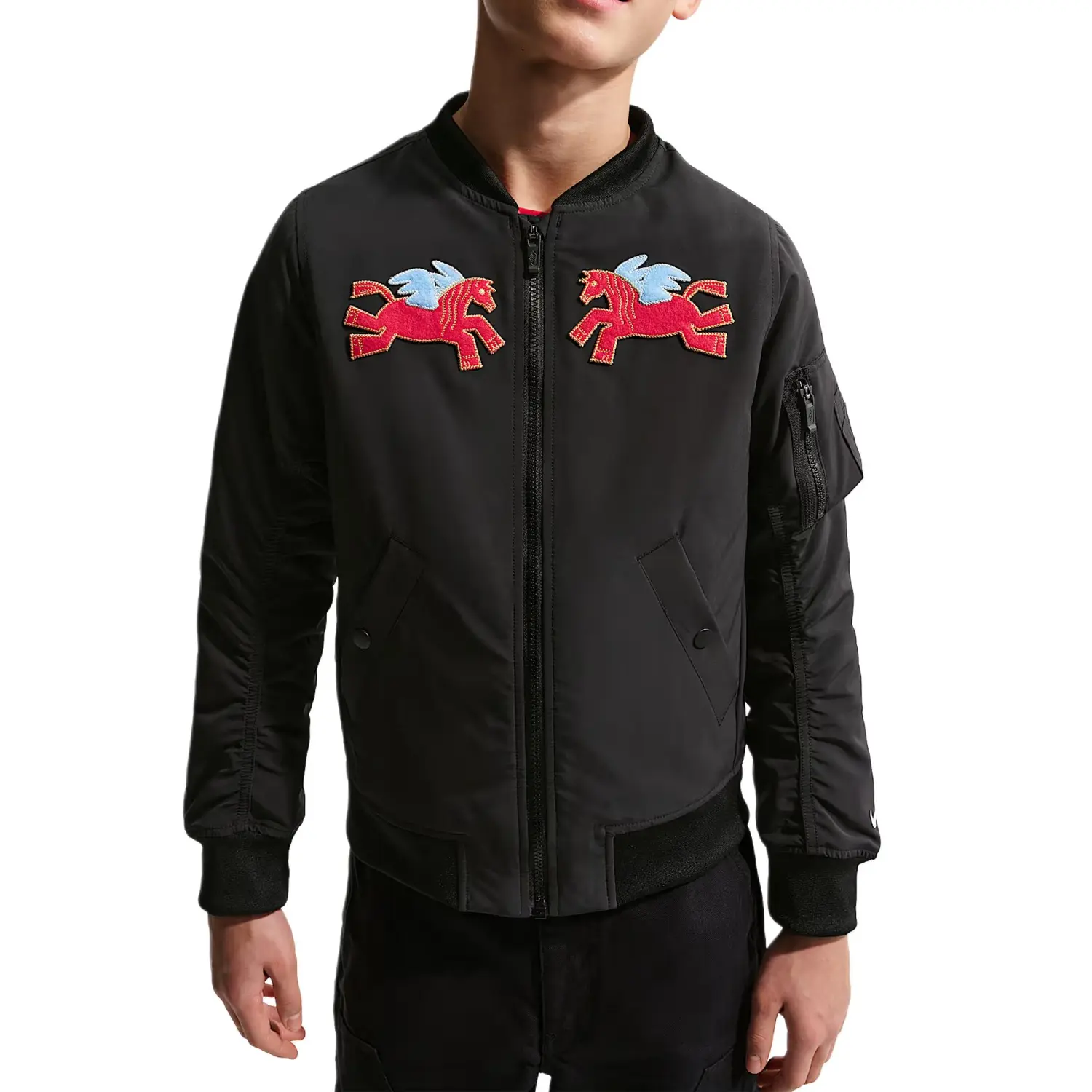 

Детская куртка с воротником-стойкой Nike, черный