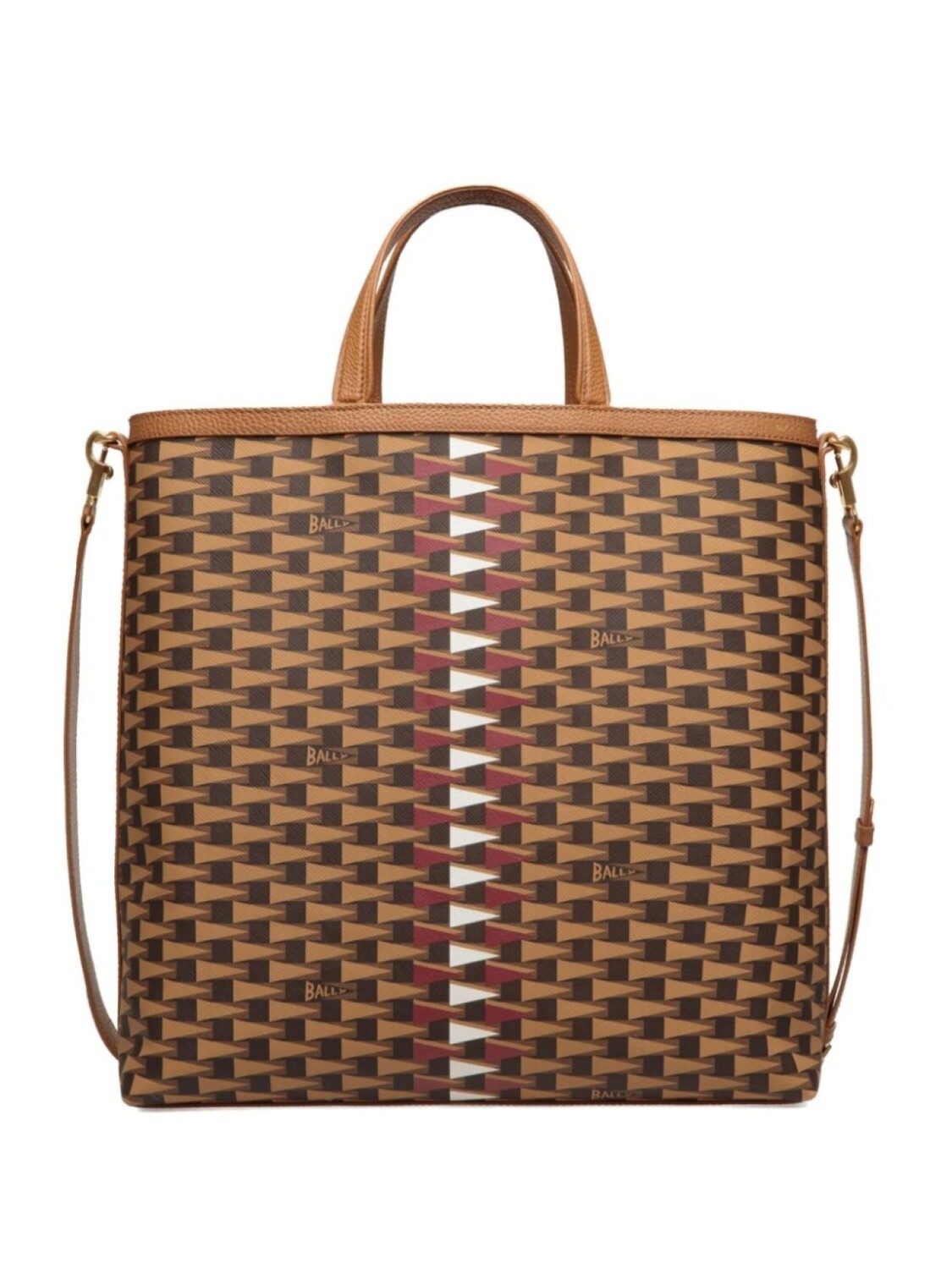 

Bally сумка-тоут из искусственной кожи с принтом Pennant, коричневый