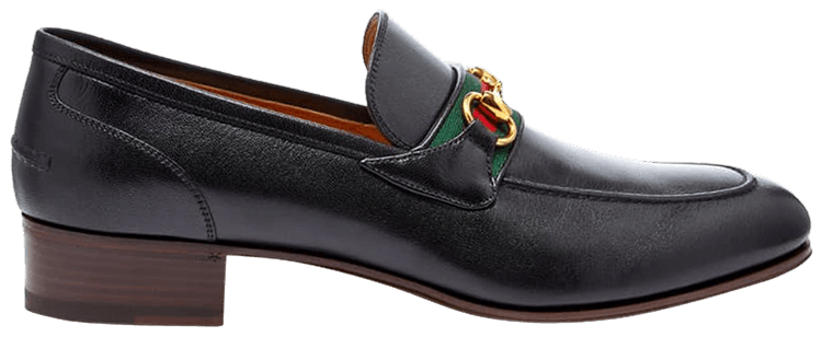 

Кроссовки Gucci Horsebit Web-Stripe Loafer 'Black', черный