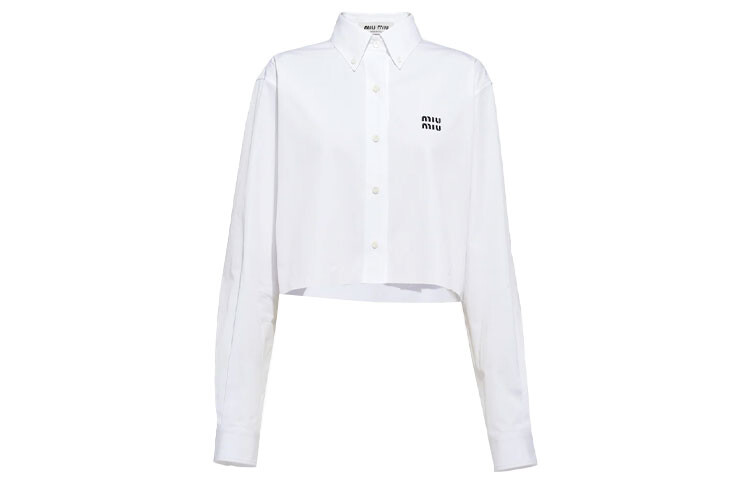 

Укороченный топ женский белый Miu Miu