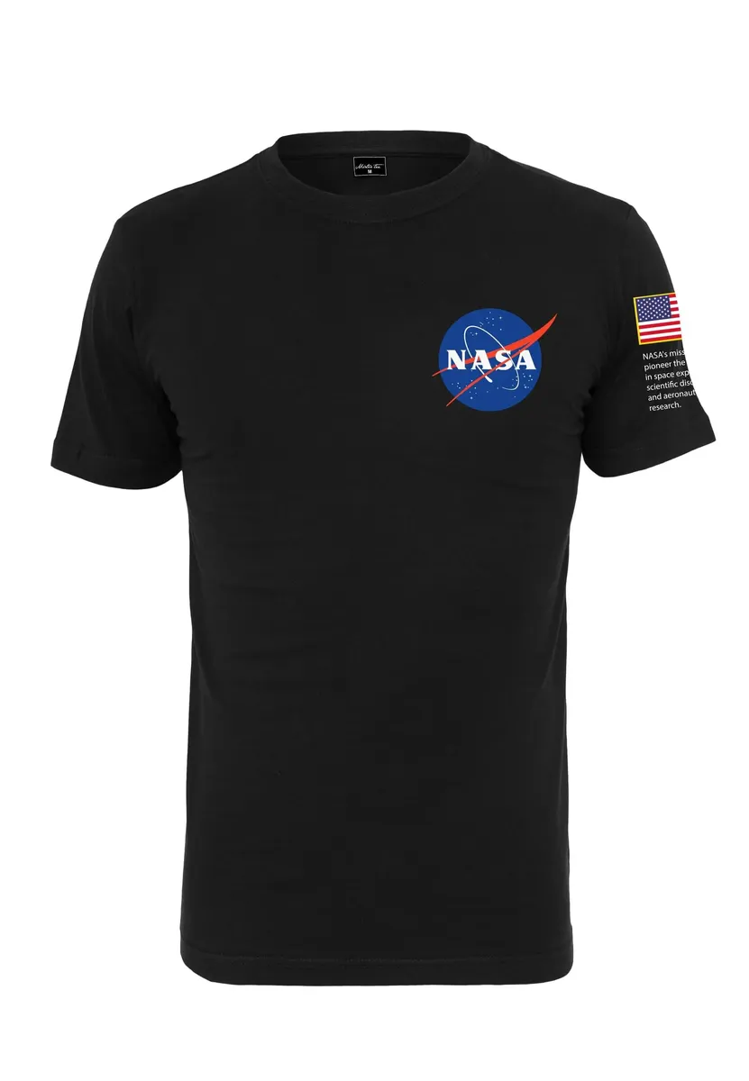 

Футболка Mister Tee "Мужская футболка Mister Tee с логотипом NASA Insignia и флагом" Mistertee, черный