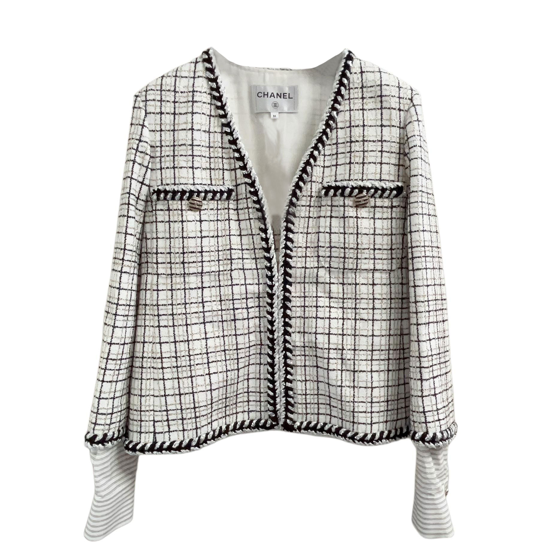 

CHANEL Куртка для отпуска ранней весной 25c женские white