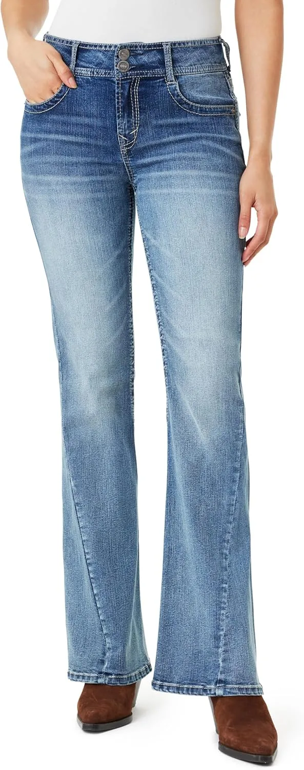 

WallFlower женские джинсы Flirty Curvy Flare High Rise Insta Stretch