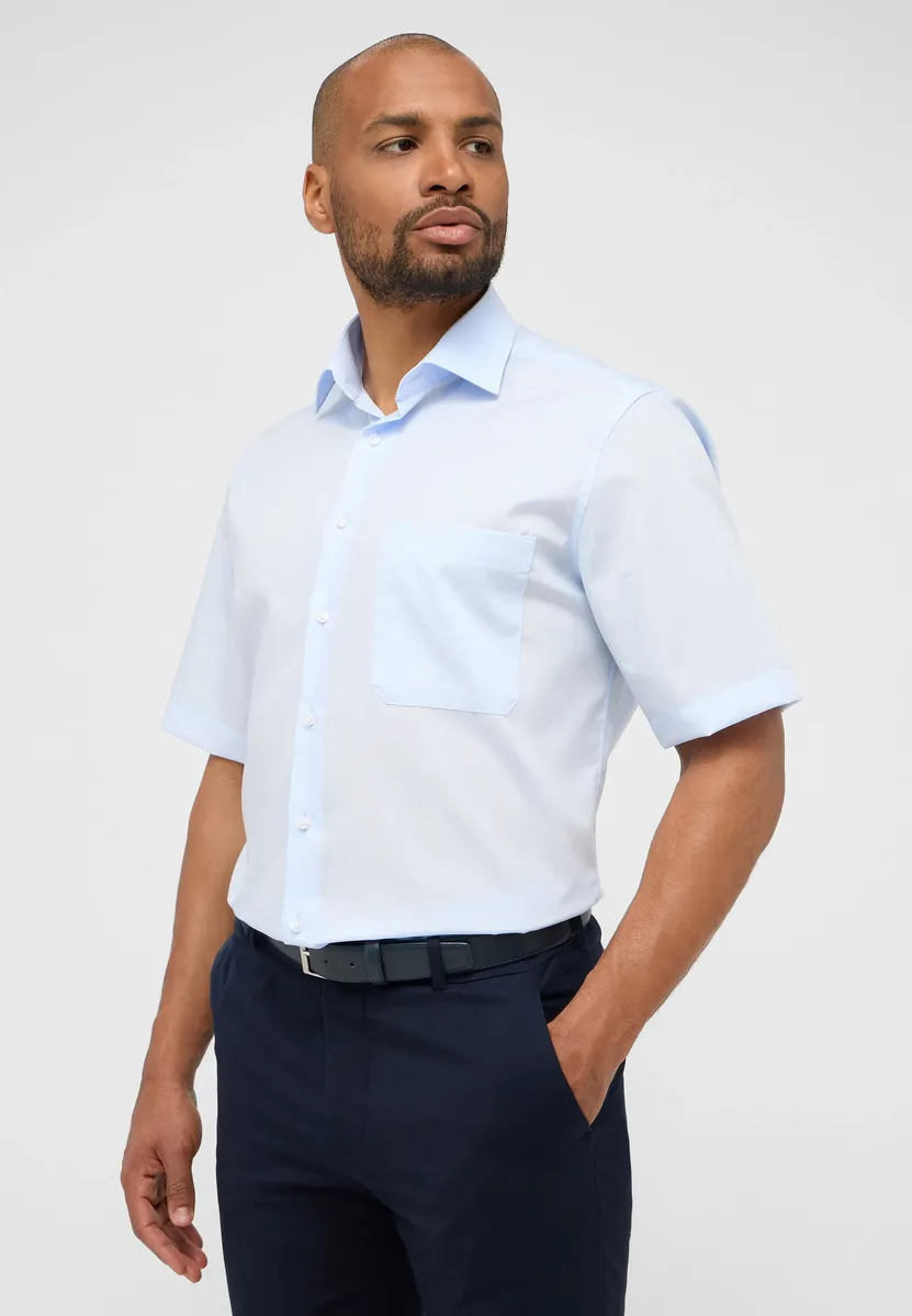 

Рубашка Eterna с короткими рукавами "COMFORT FIT", голубой