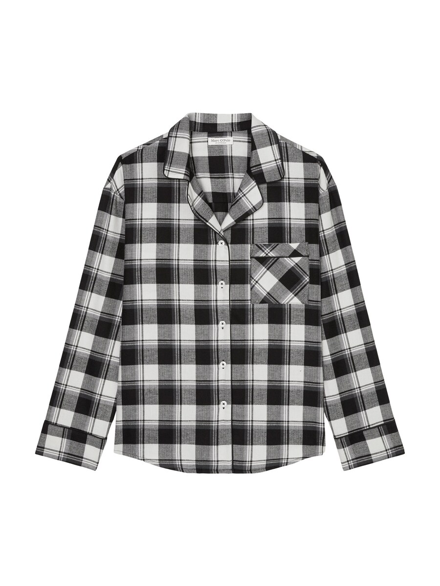 

Пижамная рубашка Marc O'Polo Cozy Flanell, черный/белый