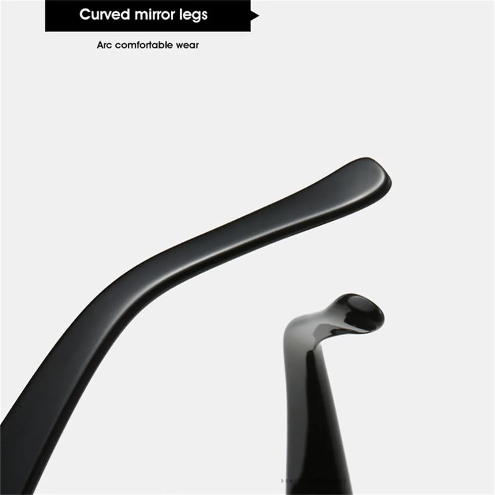 

Овальные солнцезащитные очки без оправы, большие полые солнцезащитные очки для женщин в стиле стимпанк, очки с защитой от ультрафиолета UV400 LANGSER, Silver Black