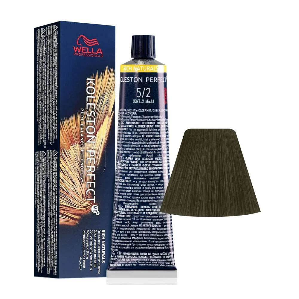 Краска для волос Wella Koleston Perfect ME+ 5/2, светло-коричневый матовый, 60 мл ‎Wella, Brown