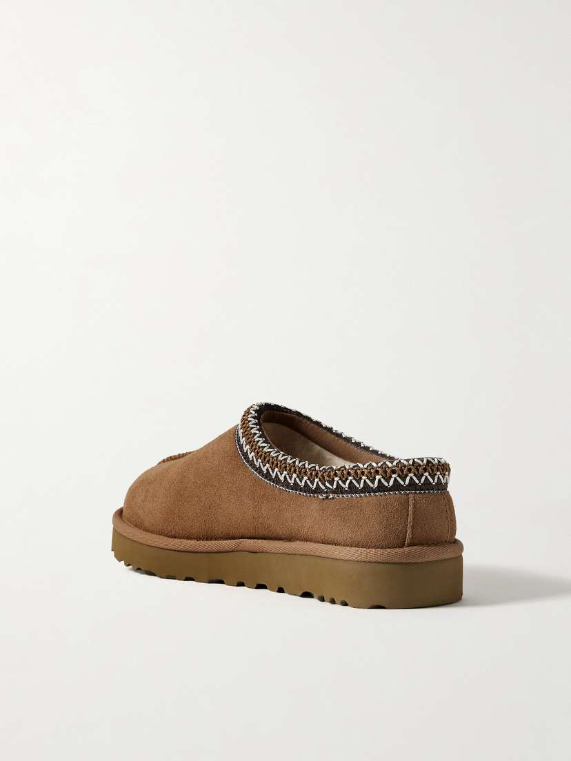 Тапочки из овчины с вышивкой Tasman Ugg, коричневый — фото 3