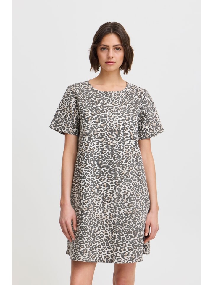 

Короткое платье ICHI A-Linien-Kleid IXJILLA DR 20123280 gemustertes T-Shirt-Kleid in
