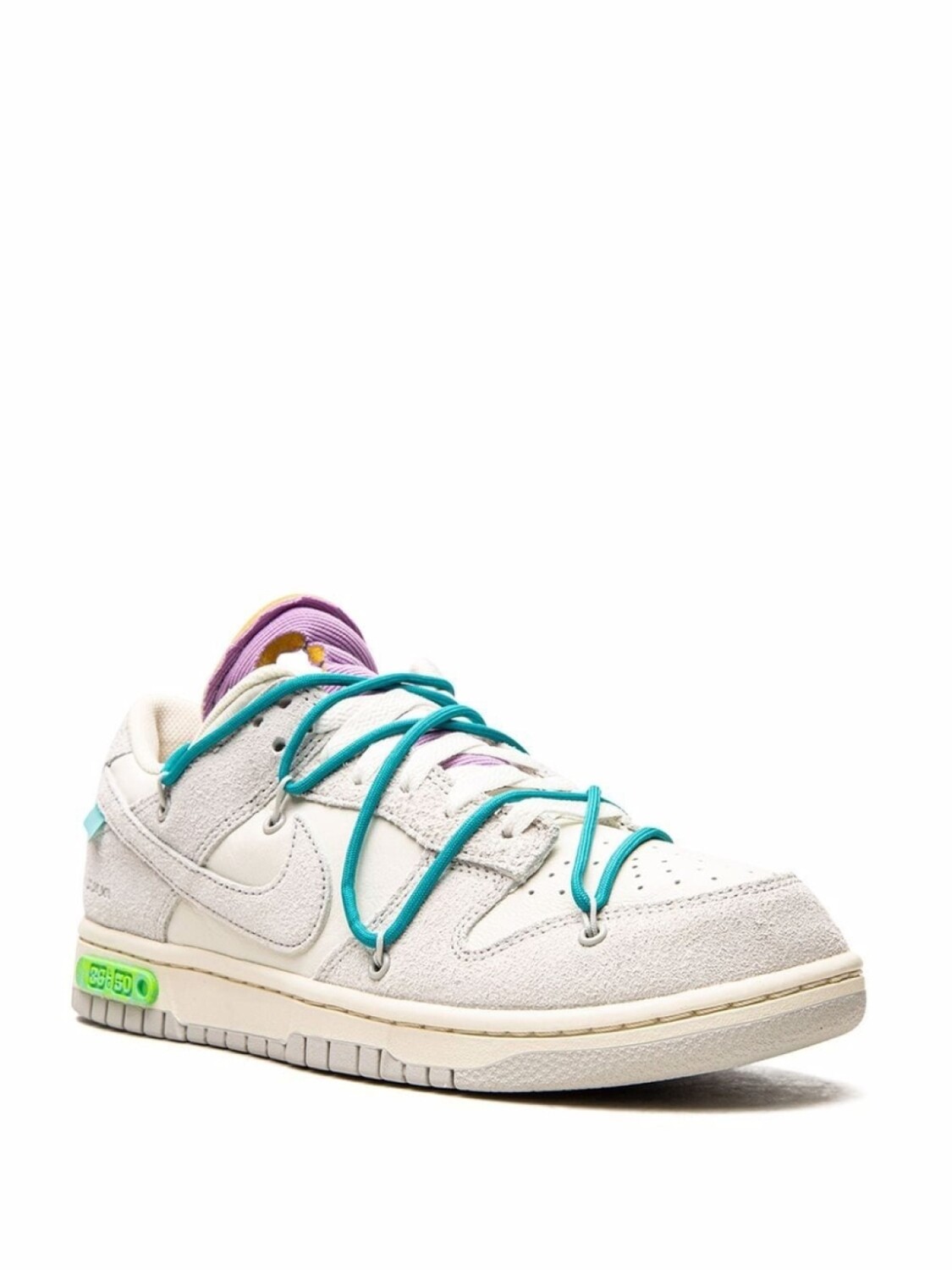 Nike кроссовки Dunk Low Lot 36 из коллаборации с Off-White, нейтральный цвет — фото 2